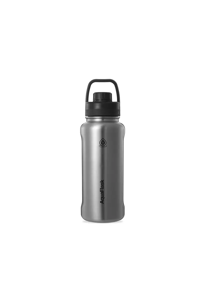 32oz Silver Steel New Sports Lid Bottle Wide Mouth Vacuum Insulated Stainless Steel Drinking Water Bottle