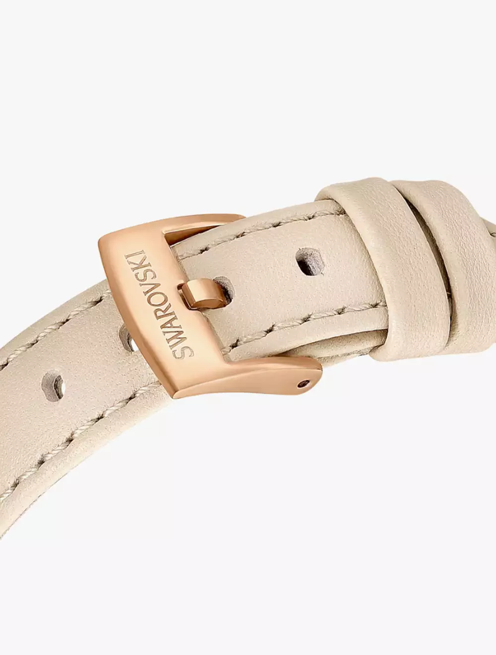 Certa Watch, Swiss Made, Leather Strap, Beige, Rose Gold-Tone Finish - Beige