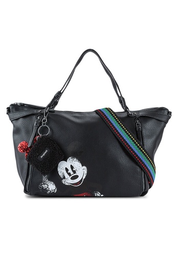 Desigual black Mickey Mouse Shoulder Bag AE03AAC4CC744EGS_1