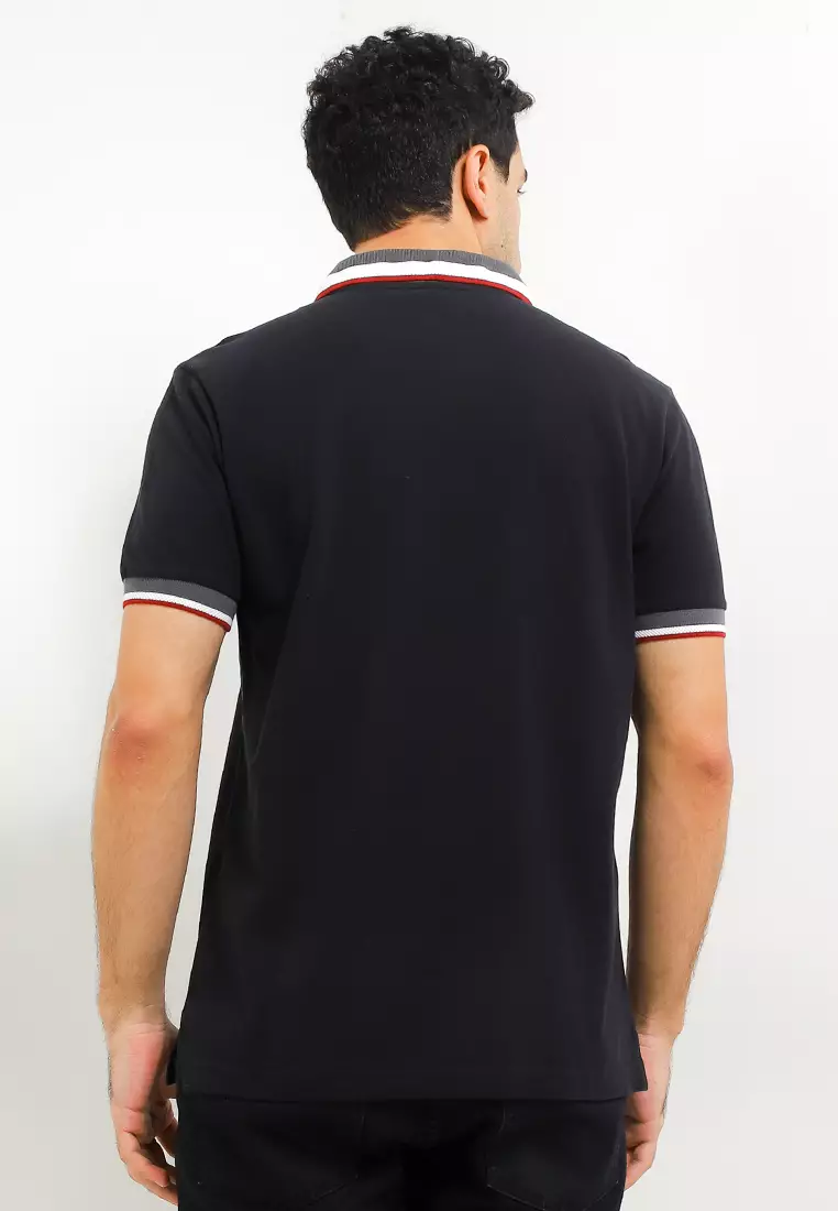 Chapin Jacquard Collar Polo Shirt