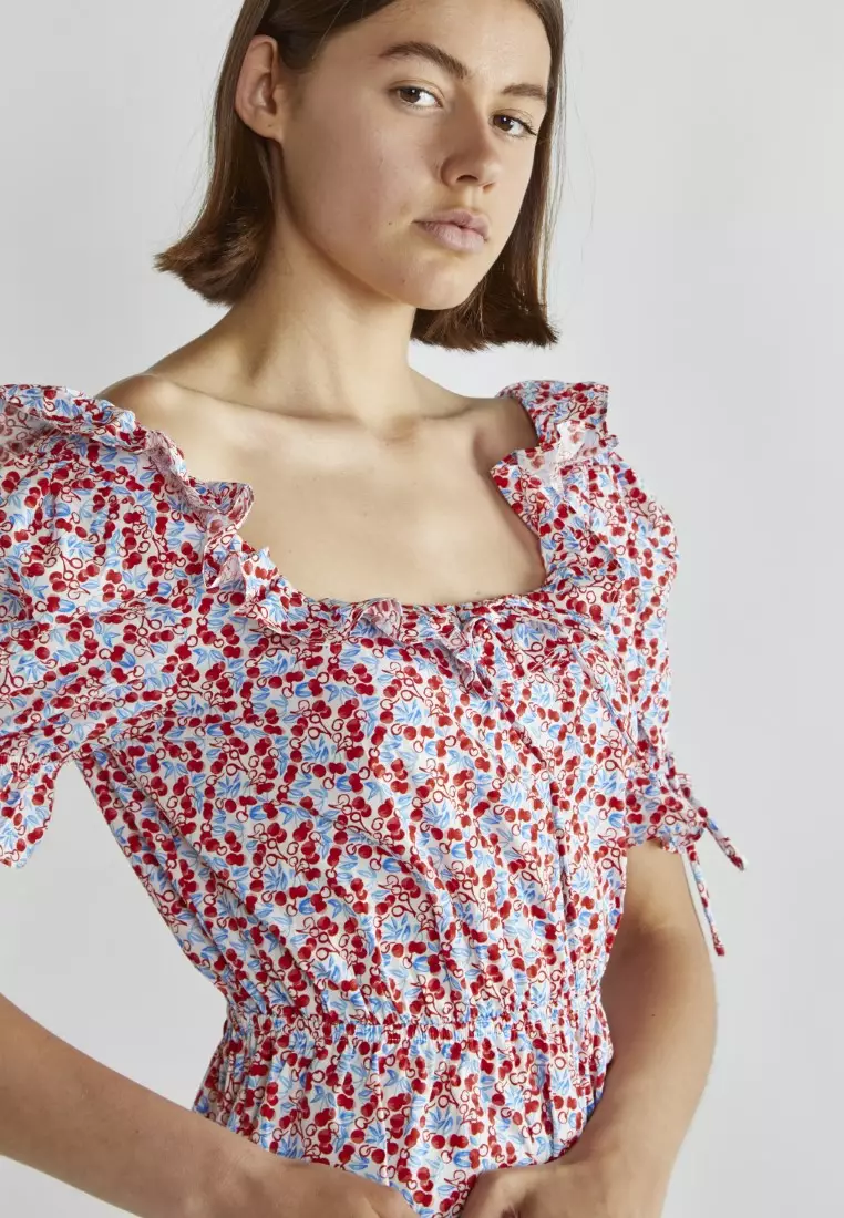 Frill Neck Mini Dress