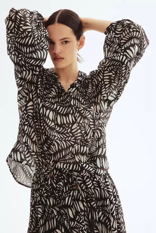 Oversized cotton blouse