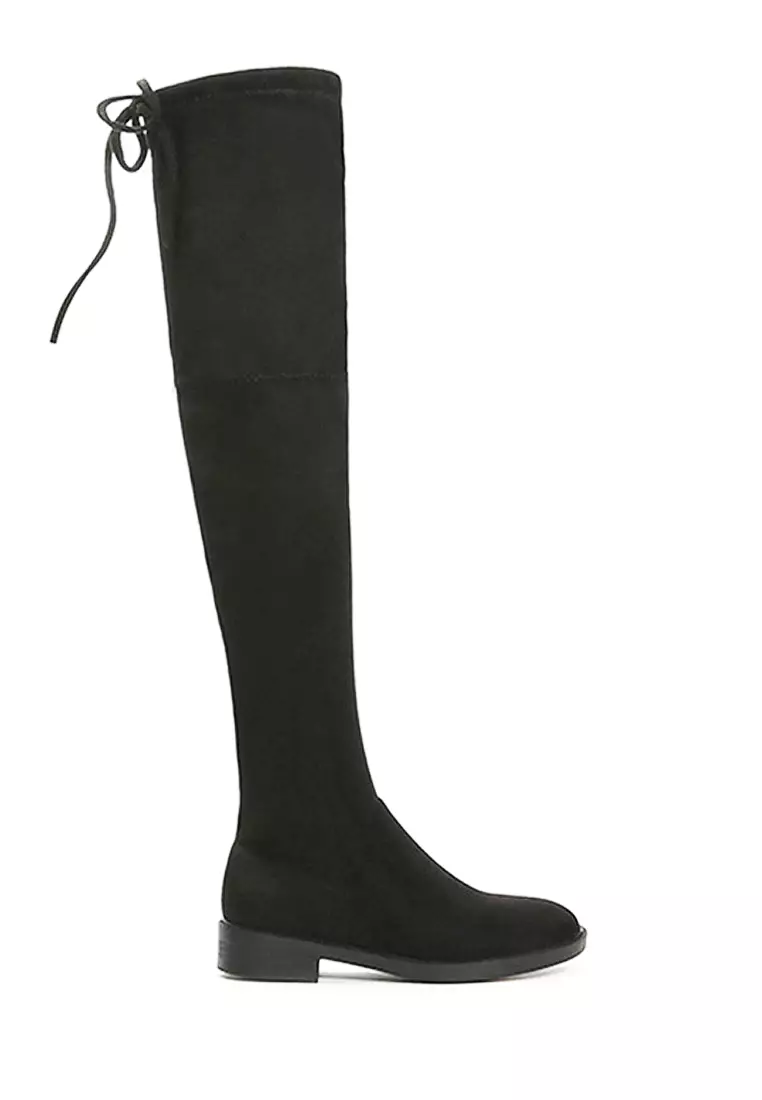 Discount on Twenty Eight Shoes  shoes - SKU: VANSA Thin Elastic Suede Over The Knee Boots VSW-B99F