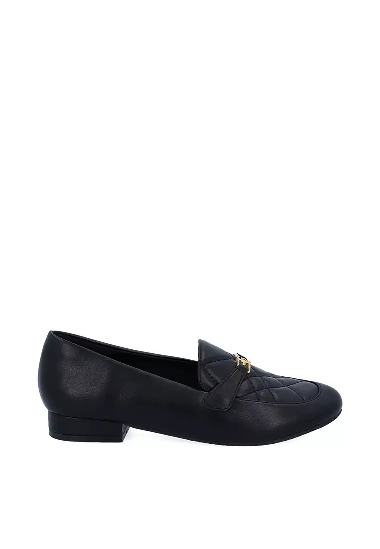 Discount on Carlo Rino  shoes - SKU: Black Roxy Quilted Loafers