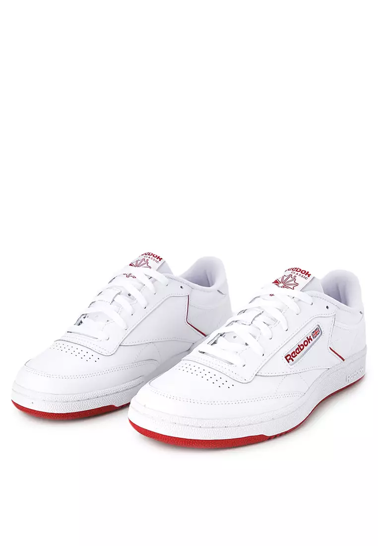 Reebok club c 85 best sale white red