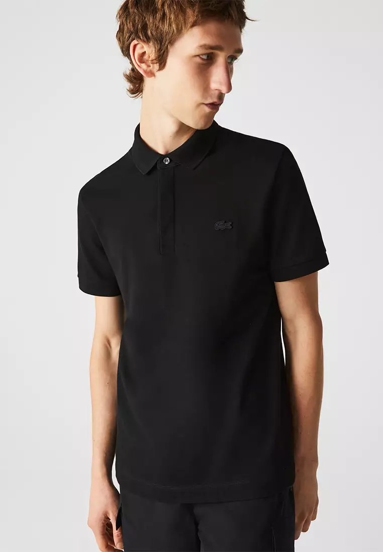 Men's Lacoste Paris Polo Shirt Regular Fit Stretch Cotton Piqué