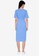 ZALORA BASICS blue Short Sleeve Shirred Dress 8FC98AA269ABE1GS_2