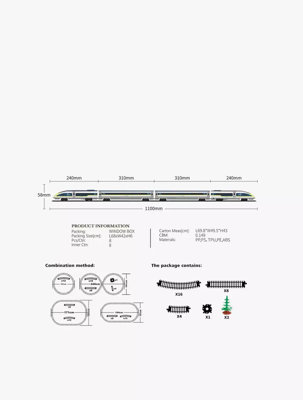 Fenfa High Speed Train - FNF1623A