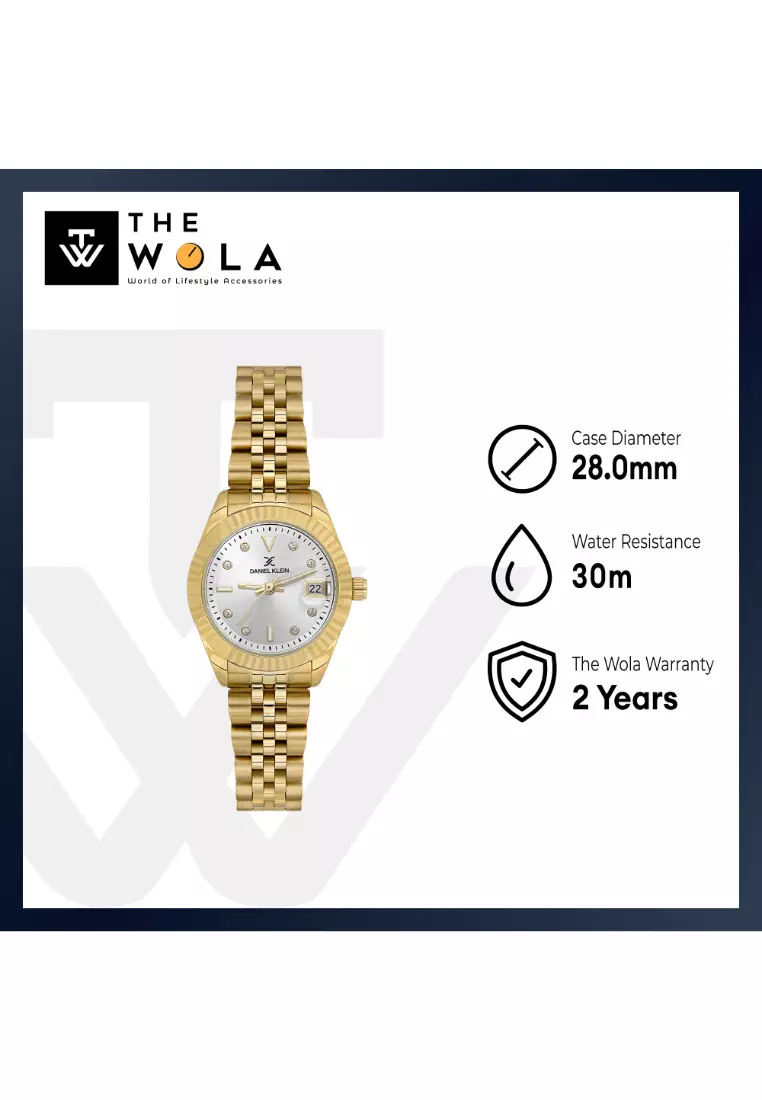Women Analog Gold Stainless Steel Watch DK.6.14319-2