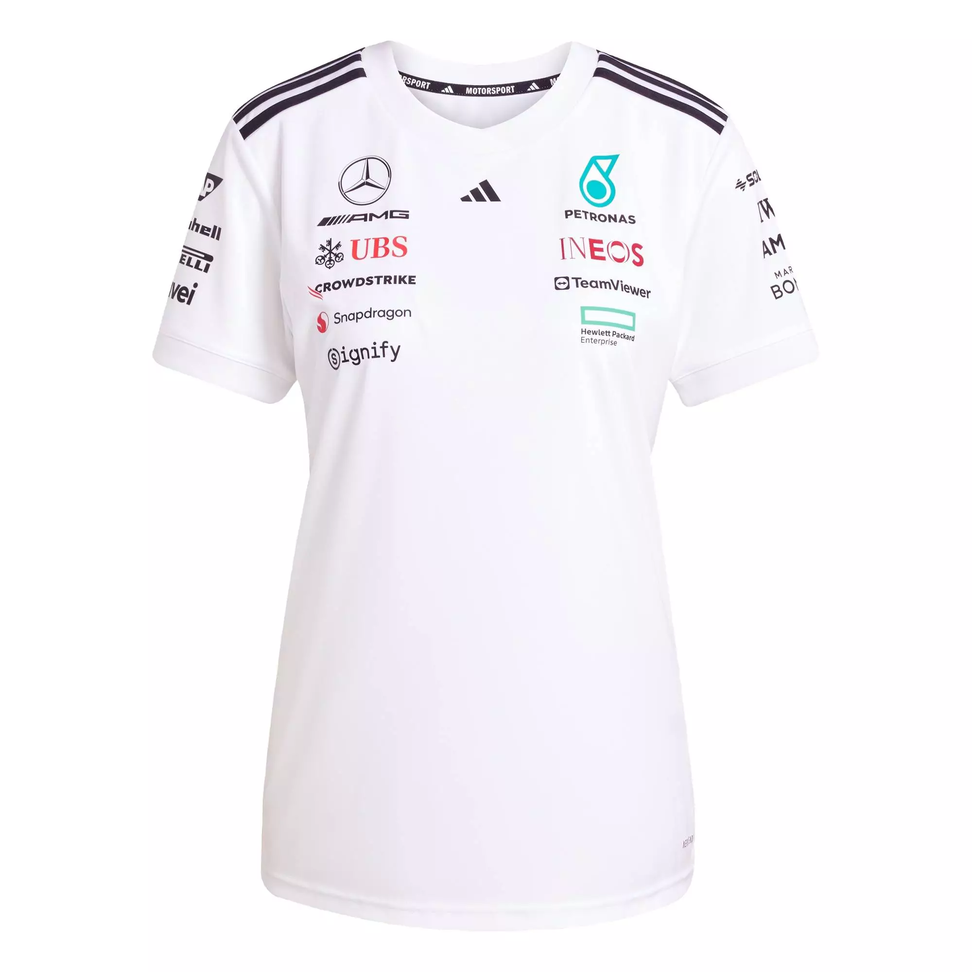 Motorsport MERCEDES - AMG PETRONAS FORMULA ONE TEAM DRIVER JERSEY Women White JX5799