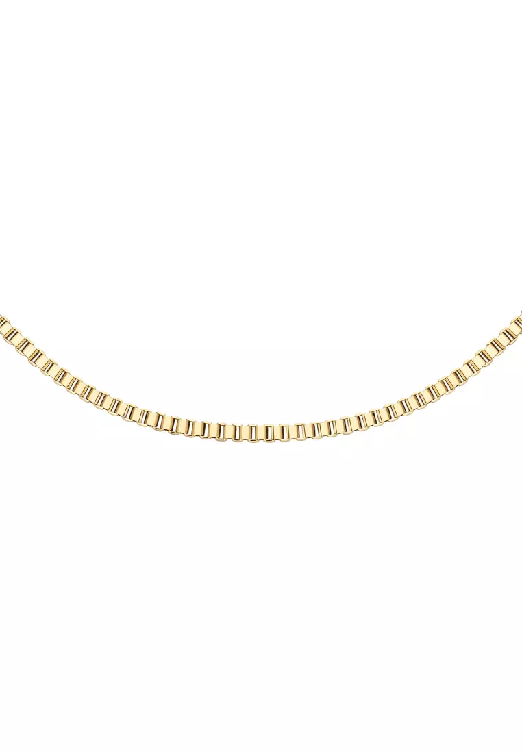 Elan Box Chain Necklace - Gold - Stainless Steel Chain Necklace  - Staple Jewelry - DW official