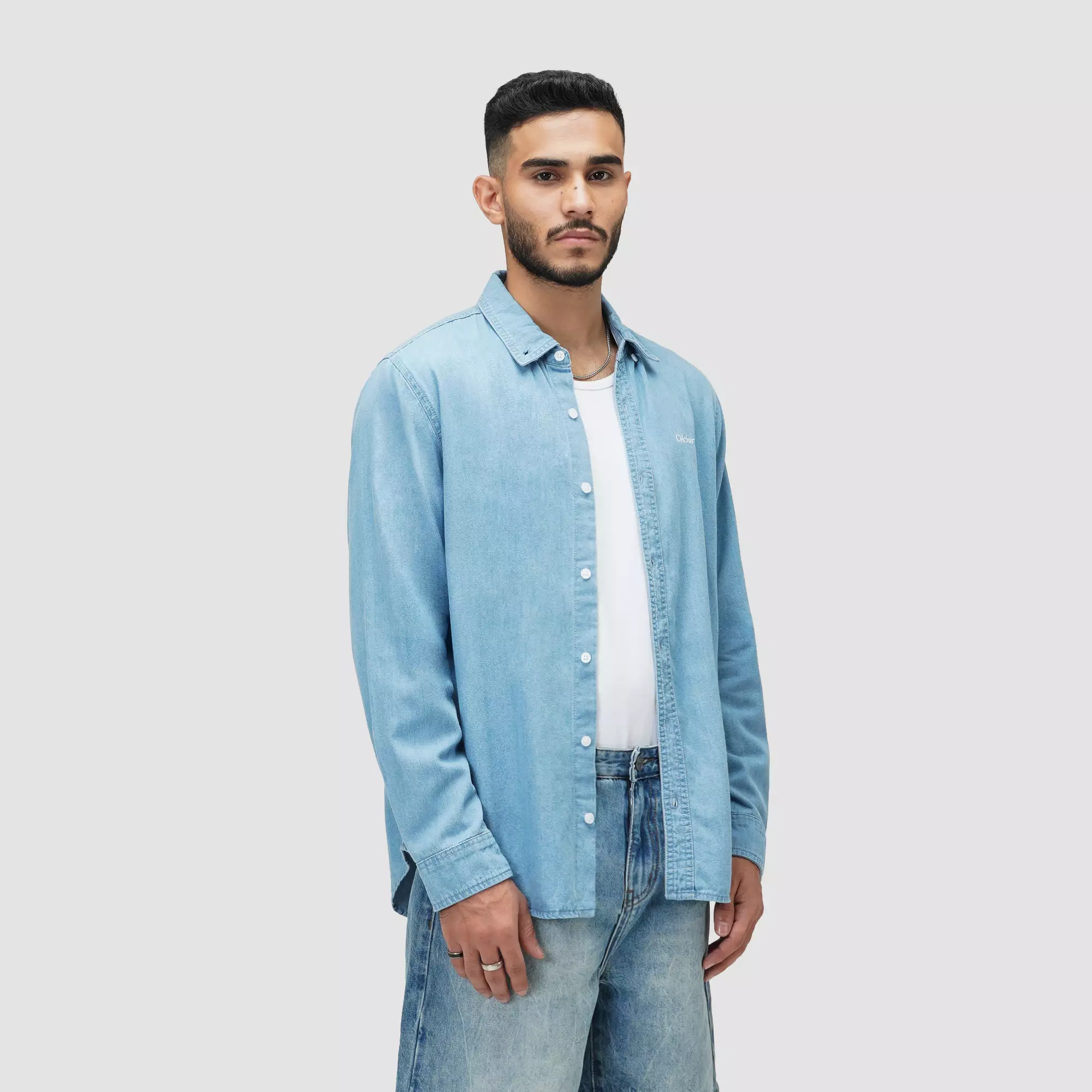 CELCIUS Regular Kemeja Denim Lengan Panjang L03000731C Biru