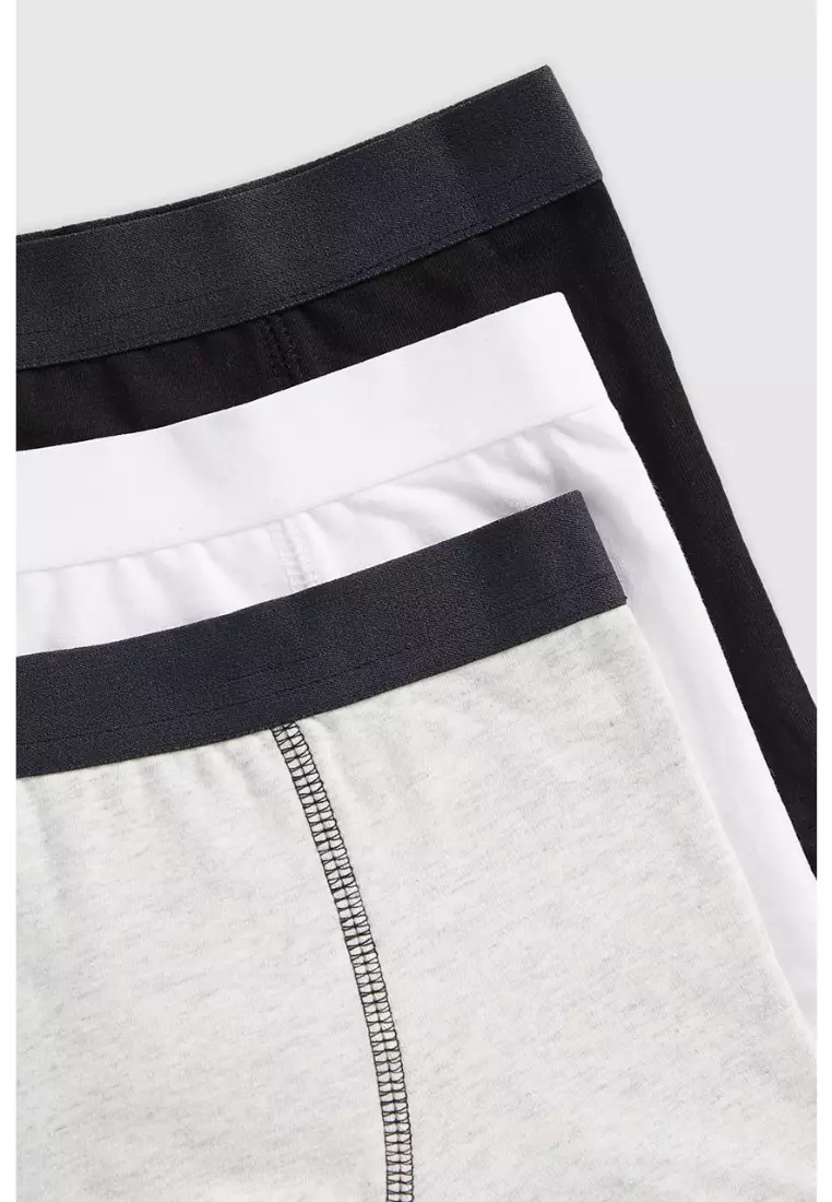 Black, Grey, and White Trunk Briefs - 3 Pack