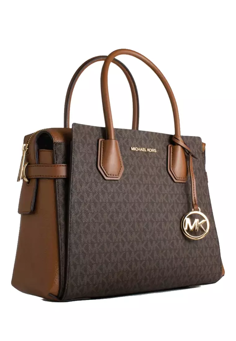 Michael kors benning deals medium perforated leather satchel