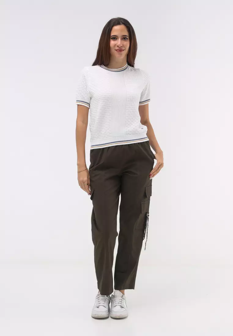 Knitted Short Sleeve Blouse