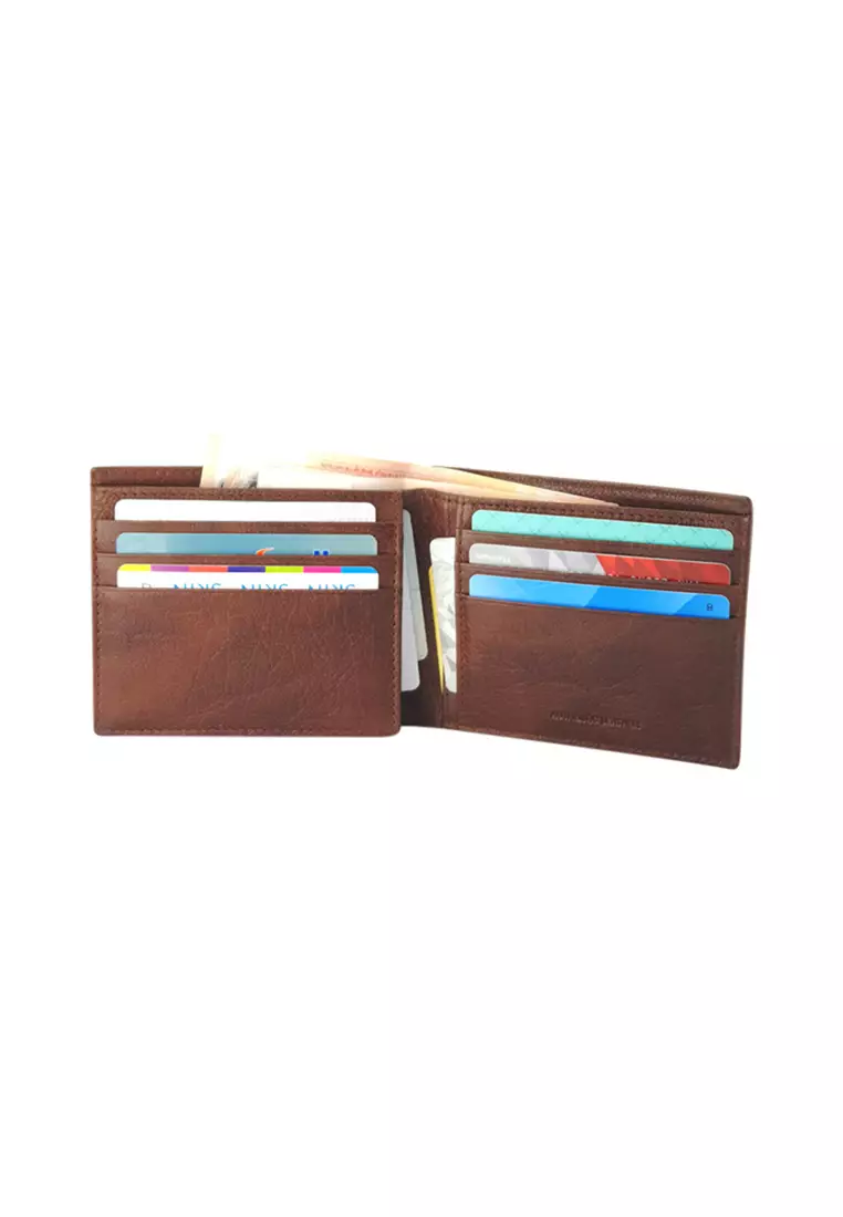 Leather Wallet For Men in BROWN Colour -Bifold Wallet- J0001 BROWN Oxhide