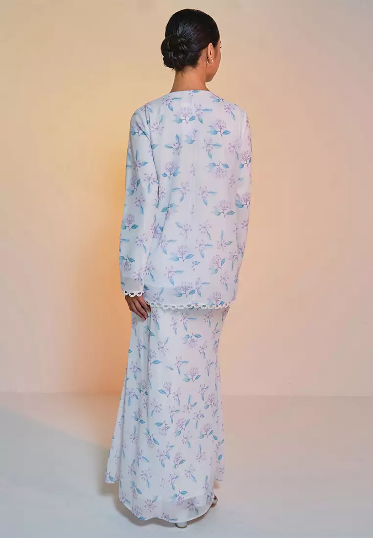 Aurora Blouse & Skirt - Off White Ixora