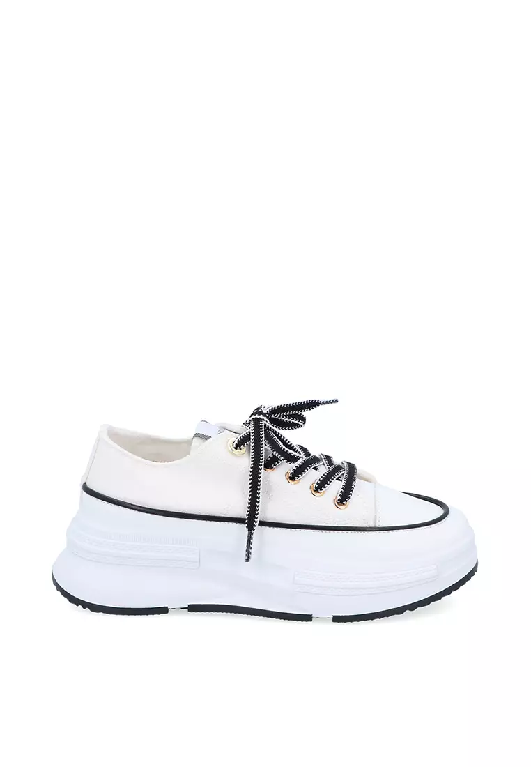 Discount on Carlo Rino  shoes - SKU: White Cr Chunky Skool Sneakers