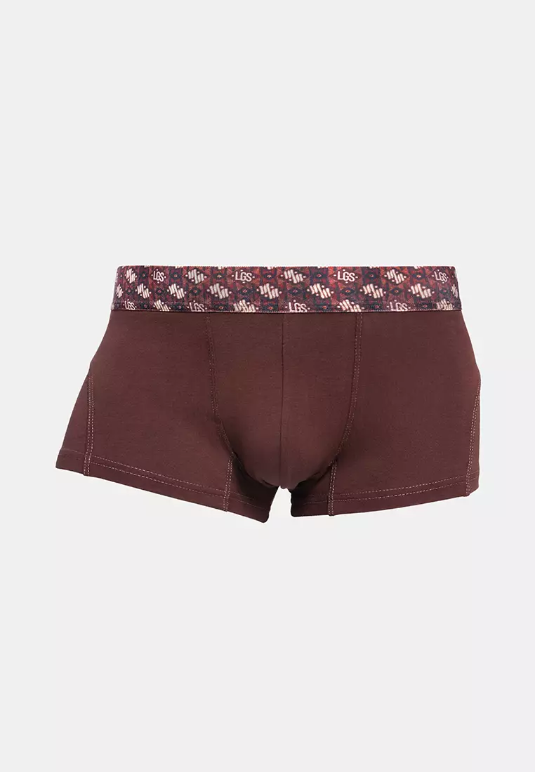 LGS - Underwear - Boxer - Paket 3 - Batik - Hitam Abu Coklat - LEBX.002.638.3.7C