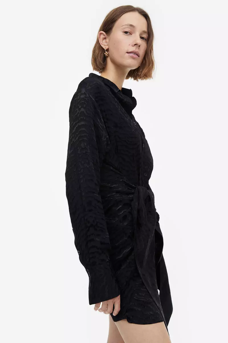 Tie-detail shirt dress