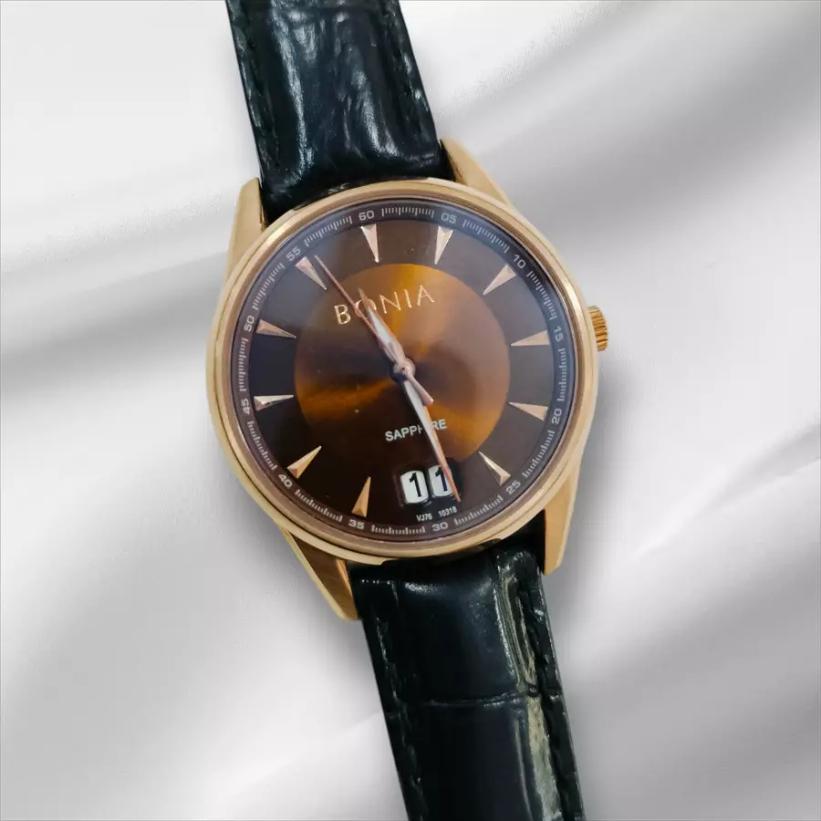 Bonia BNB10318-2542 Rosegold Kulit Hitam Cewek