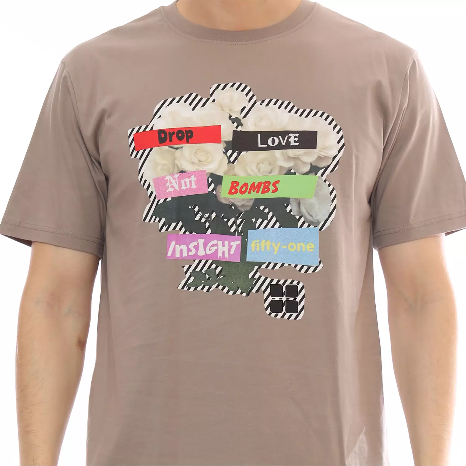 Insight Kaos Lengan Pendek Pria Coklat A Drop Love Tee Planet Surf