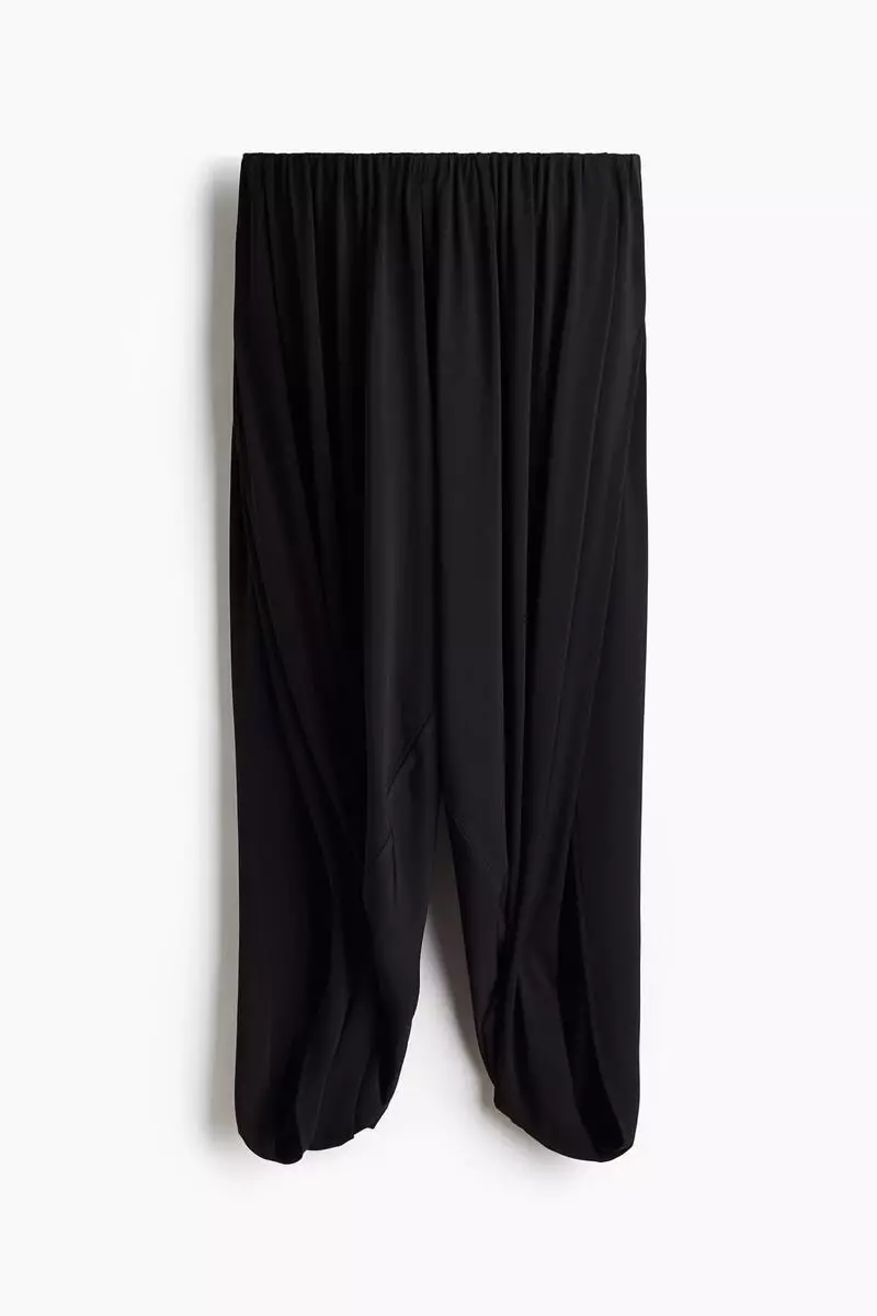 Wrap-detail balloon trousers