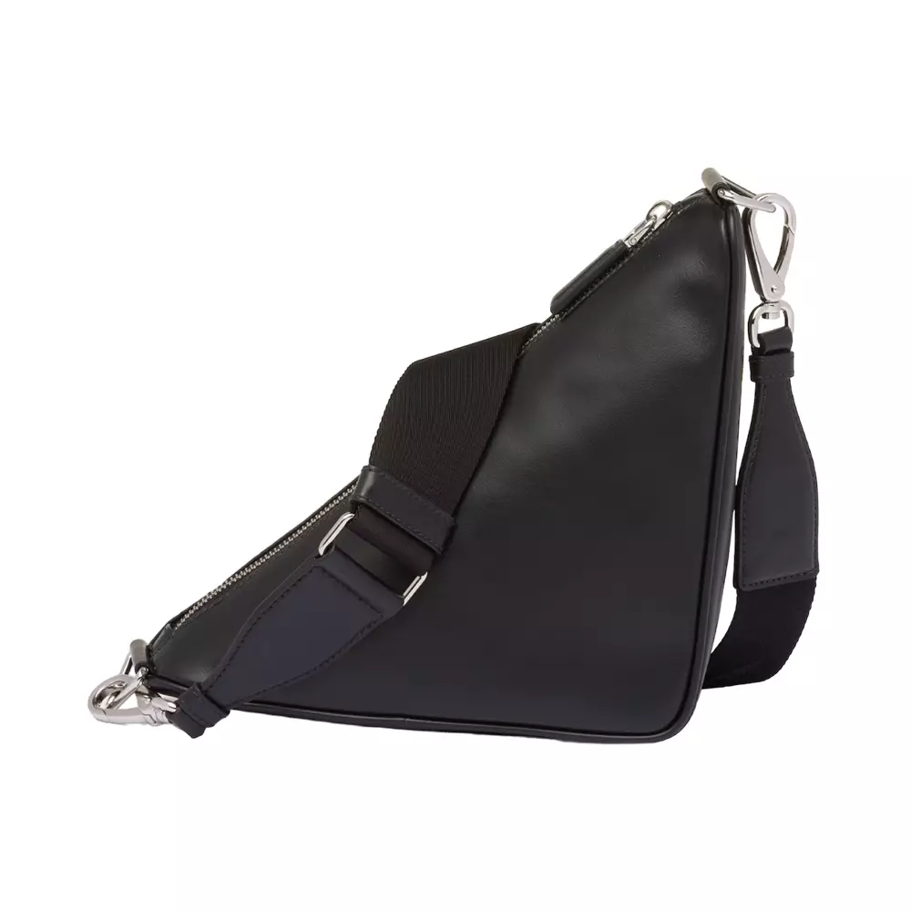 Jual Prada Prada Enamel Logo Triangle Bag Black Original 2024