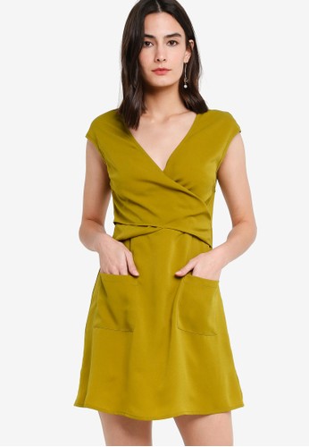 Jual ZALORA  Twist Detail Dress  with Pockets Original 