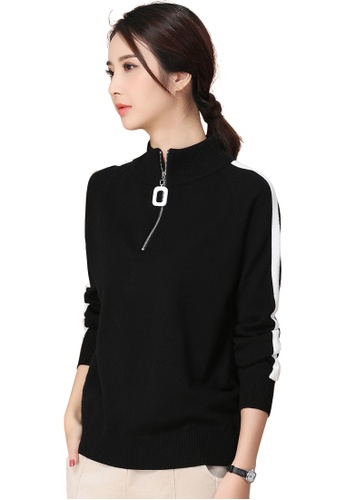 A In Girls Black And White With Half Necked Sweater 21 Buy A In Girls Online Zalora Hong Kong