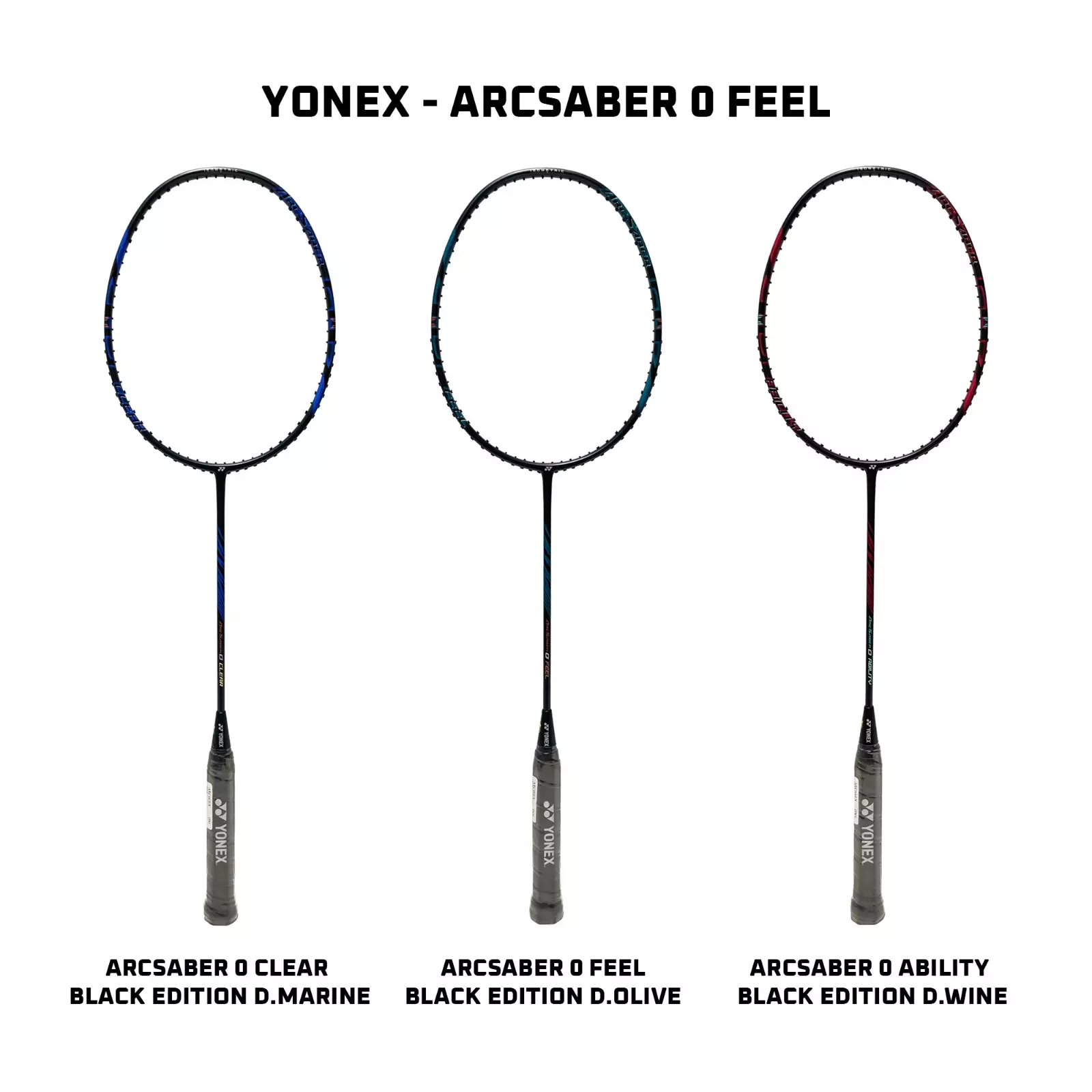 Raket Badminton Yonex ARCSABER 0 Feel Black Edition D.Olive