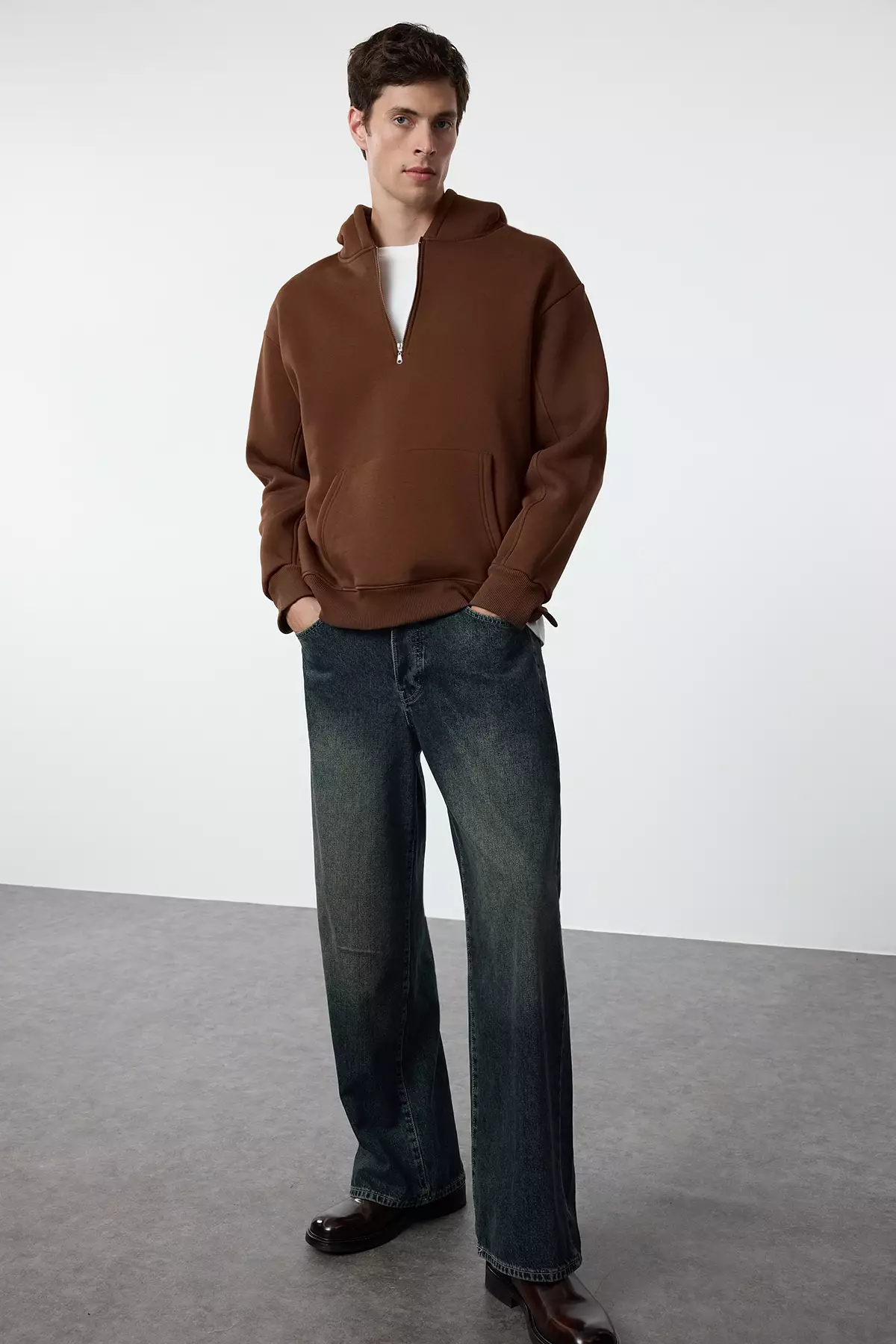 Basic Half-ZIpper Hoodie