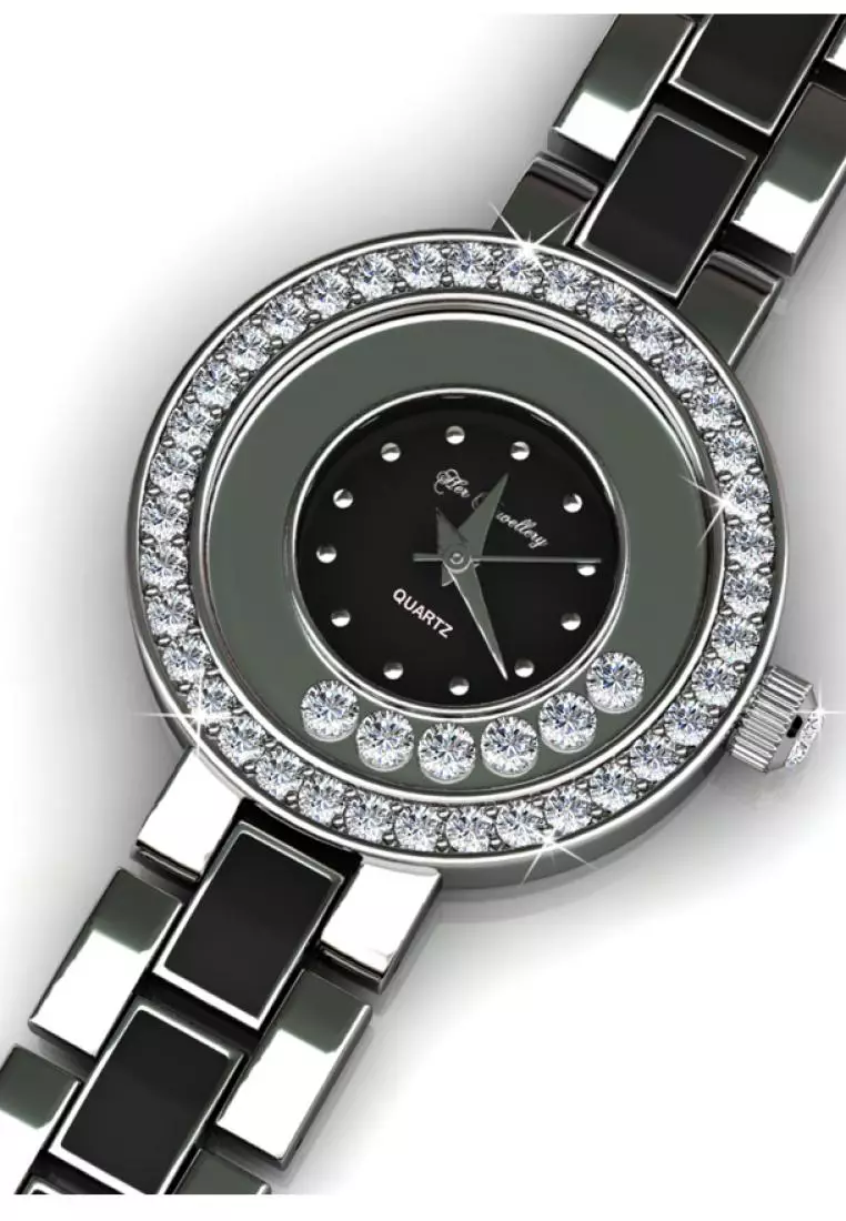 Buy Her Jewellery Her Jewellery Crystal Watch Black Luxury