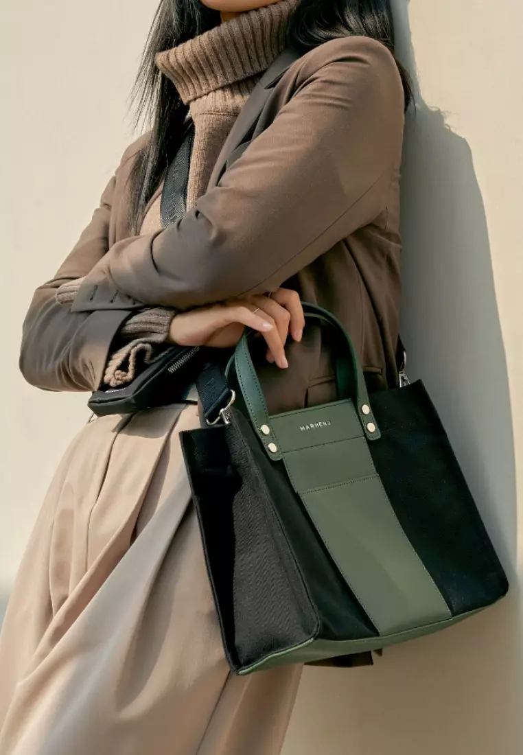 KAI Canvas Vegan Leather Crossbody Bag Urban Khaki