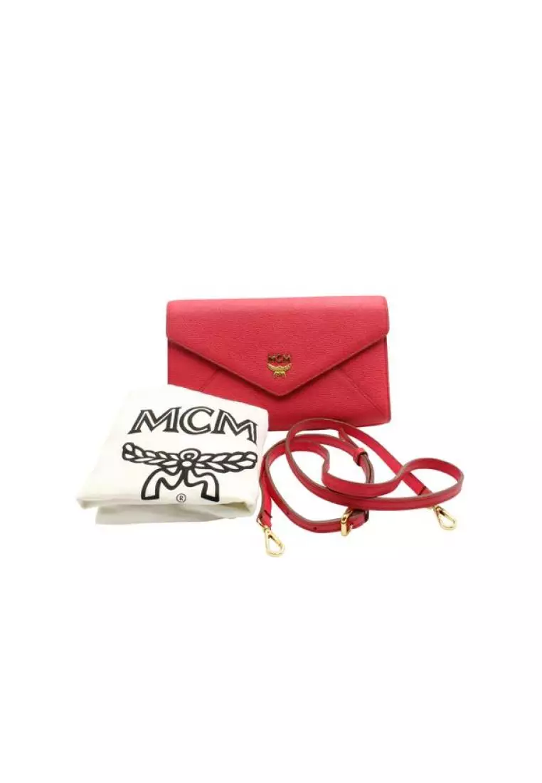 red mcm crossbody