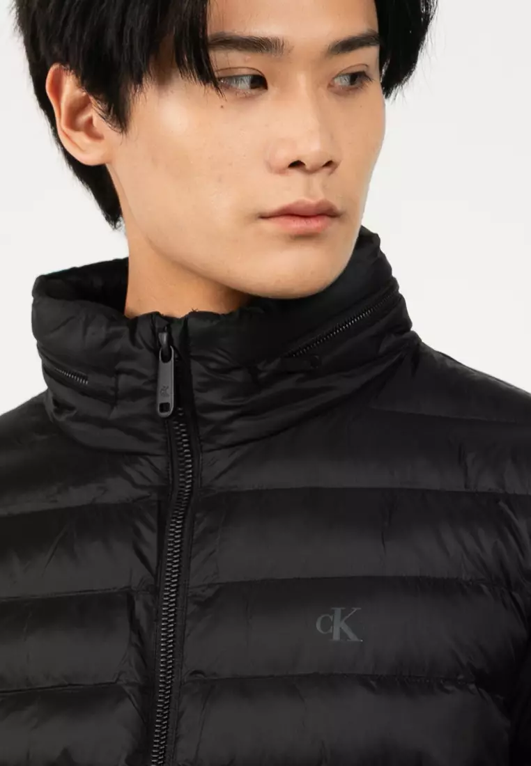 Nylon Lightweight Hooded Puffer Jacket