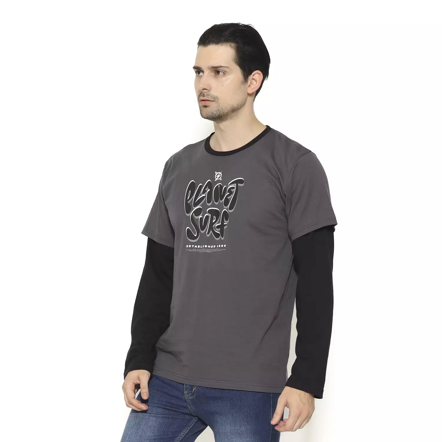 Planet Surf Clothing Kaos Lengan Panjang Pria Verbind Men Long Tee Planet Surf