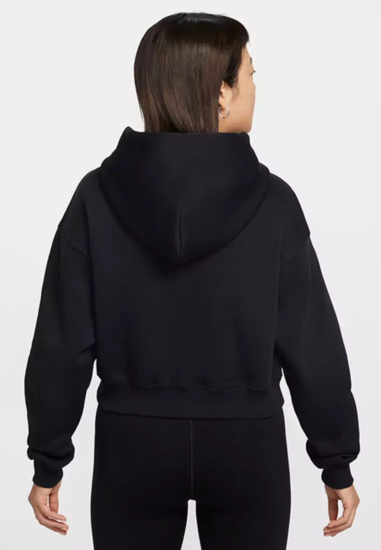 Phoenix Fleece Oversized Cropped Hoodie