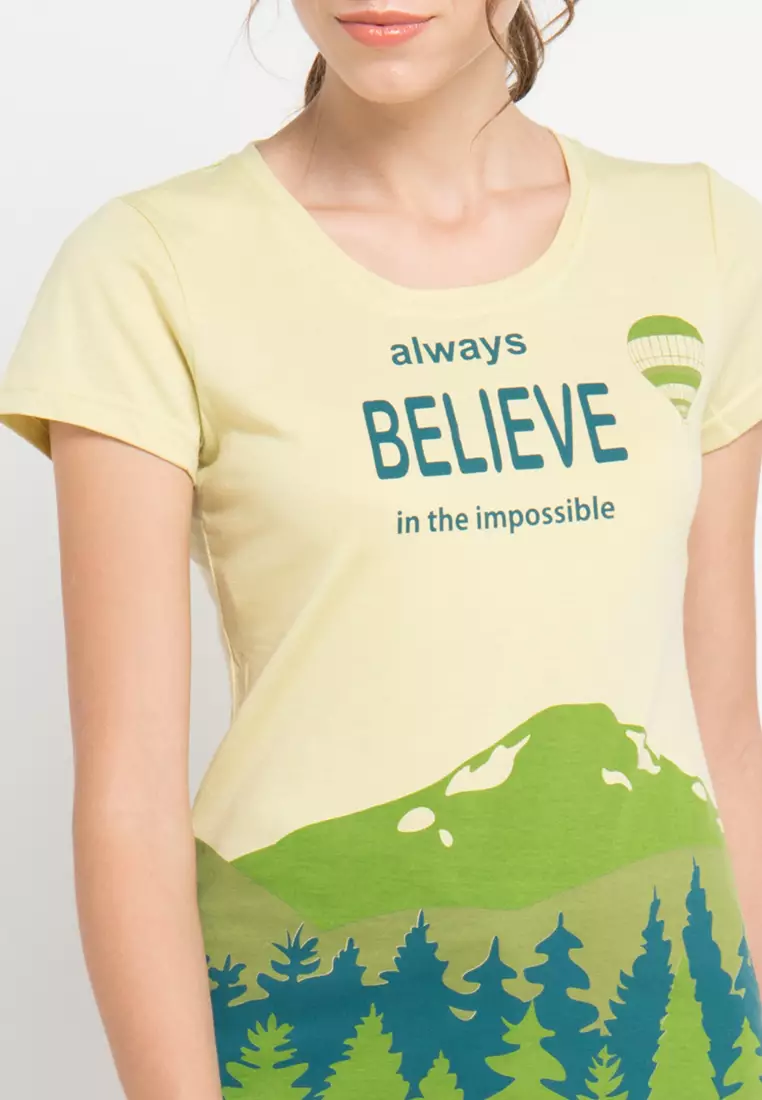 Print Always Belive short sleeve Tshirt