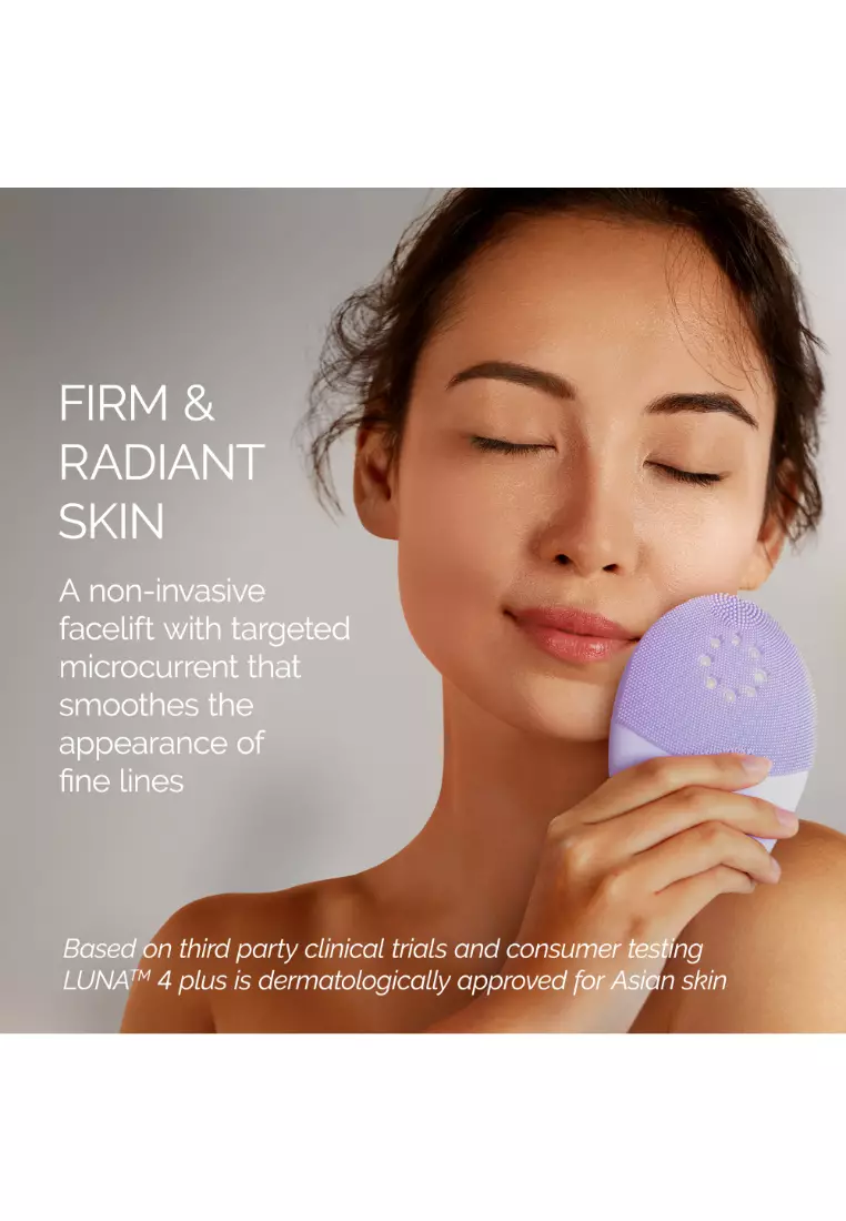 LUNA 4 plus Near-Infrared & Red LED Light Heated Cleansing Device with Toning Microcurrent Massage - Sensitive Skin