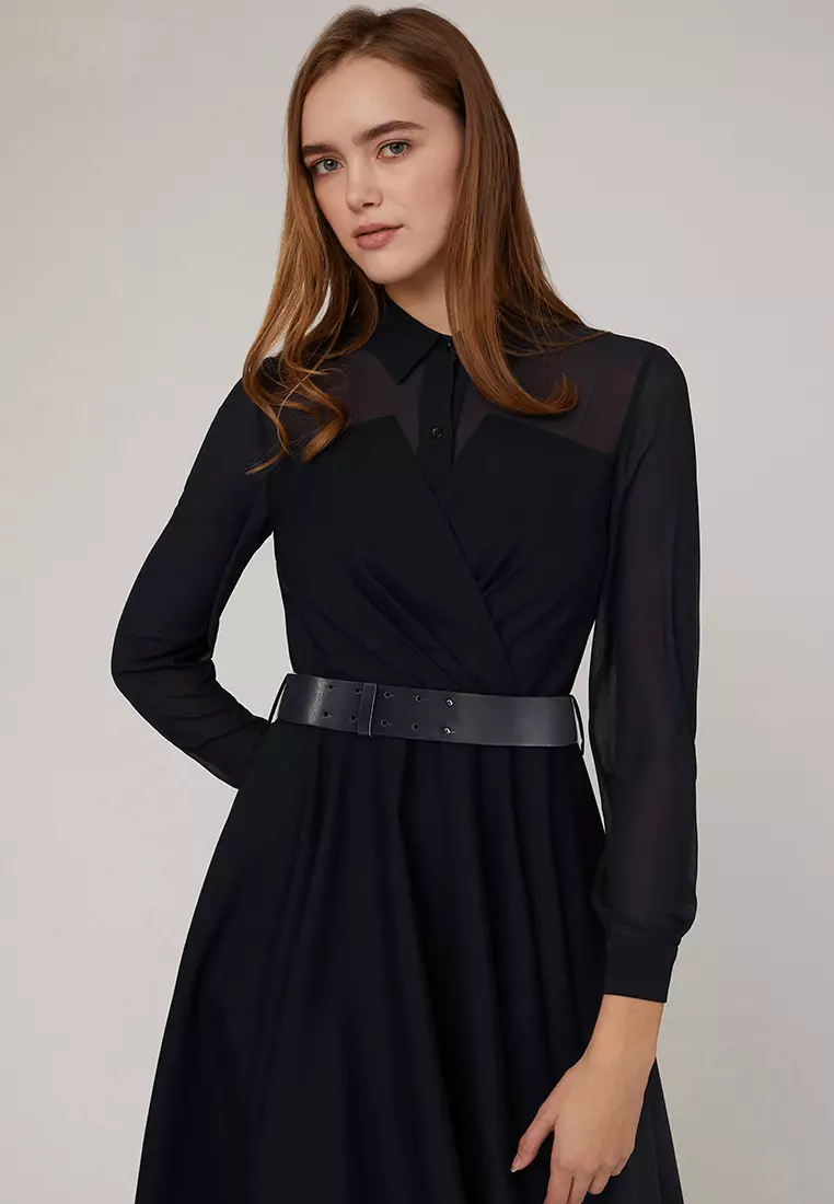 MARYLING MARYLING LONG SLEEVED A-LINE PLEATED SHIRT DRESS 2024 | Buy ...