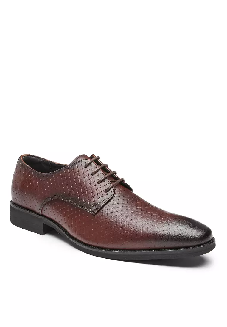 Embossed Grain Leather Derby Shoes KB21018-5
