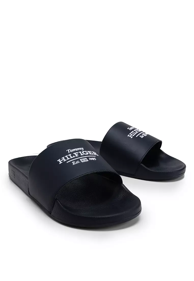 Embroidered Hilfiger 85 Pool Slides - Tommy Mainline