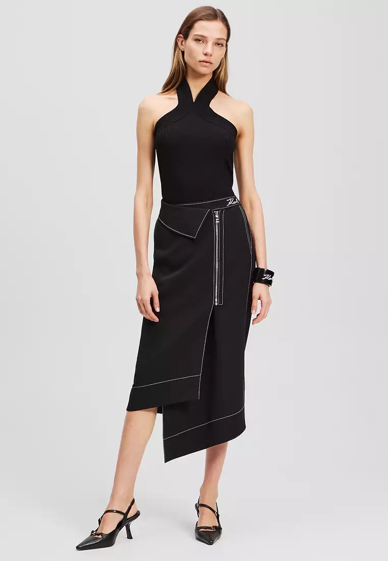 Contrast Stitch Skirt