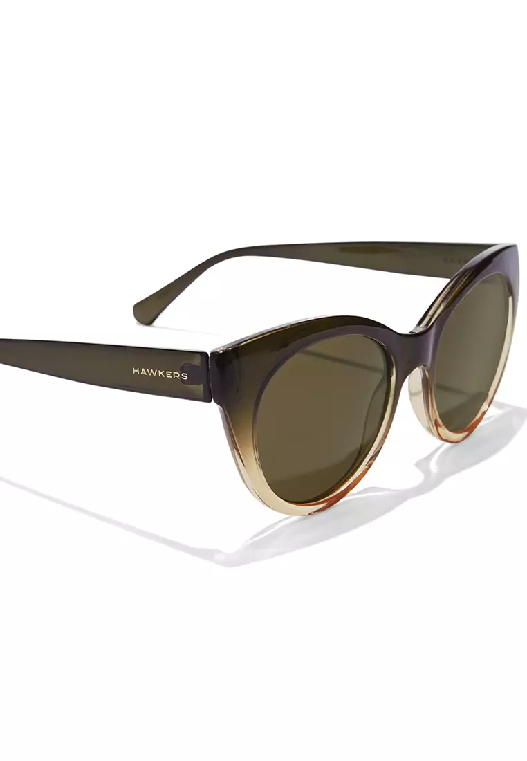 HAWKERS Khaki Olive Divine Sunglasses For Women, Female. Official Product Designed In Spain