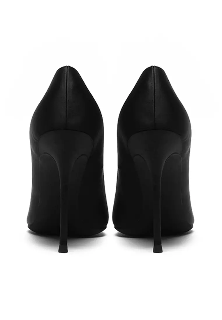 10CM Silk Fabrics Pointed High Heel Shoes HZL213