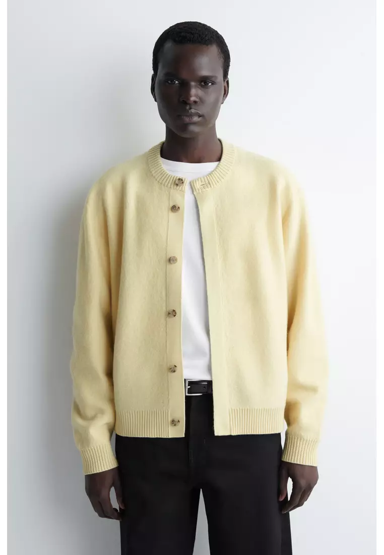 Buy COS BOILED-WOOL CREW-NECK CARDIGAN Online | ZALORA Malaysia