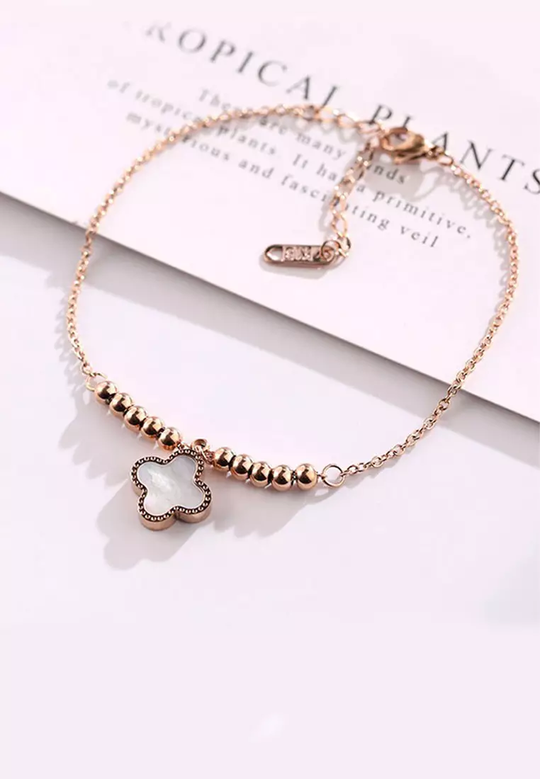 MANAMI LG: Ball-Beads Contemporary Chain Silver Anklet