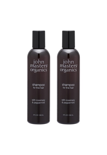 John Masters Organics 2PCS X John Masters Organics Shampoo For Fine Hair With Rosemary And Peppermint 236ml/8fl.oz 8F0D0BE8F46DEBGS_1