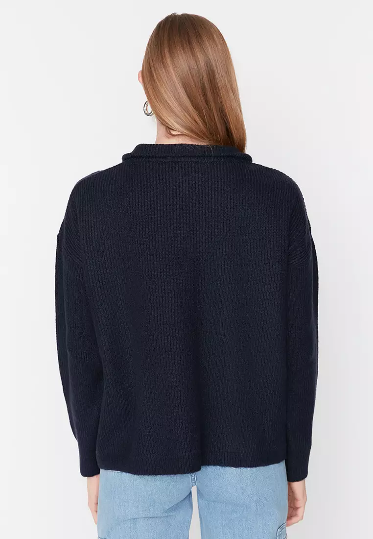 Zip-up Knitwear Sweater
